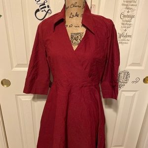 Deep-V Neck Classical Vintage Casual Swing Dress